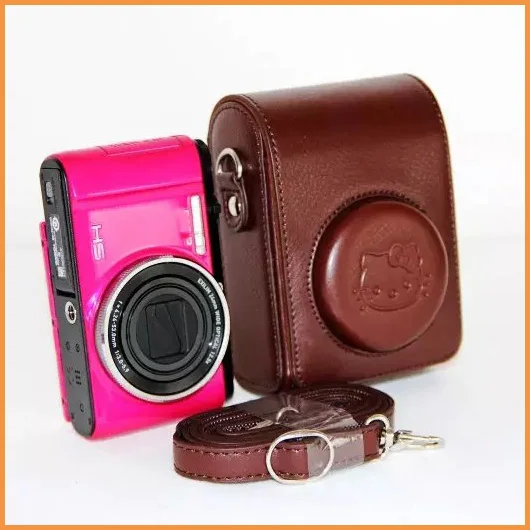 Handmade Genuine Real Leather Full Camera Case Bag Cover for Casio EX-ZR3500 ZR3500 Brown Color