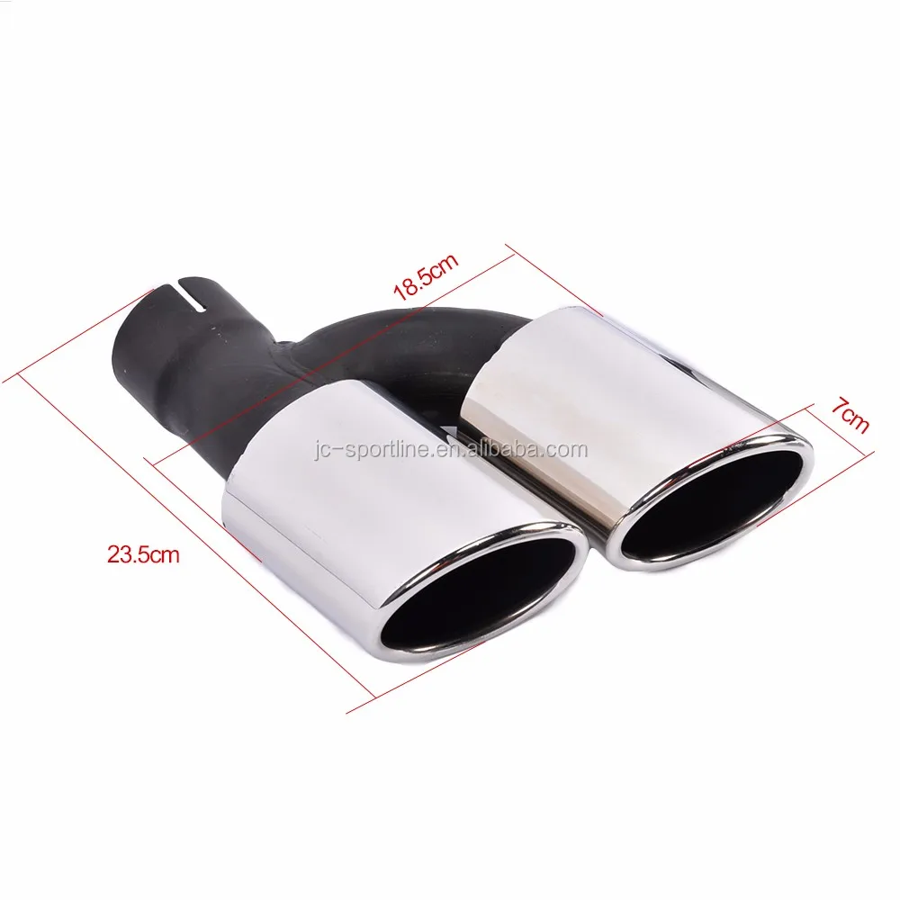 304 Steel Oval S6 Car Exhaust Tips Quad Pipes For Audi A6 C7 1314