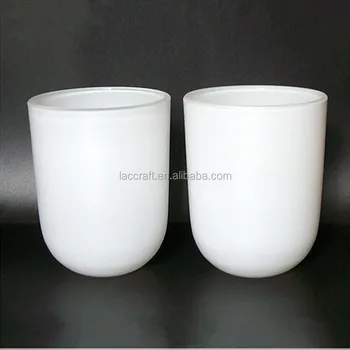 white glass cups