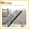 Promotional printing logo straight transparent umbrella