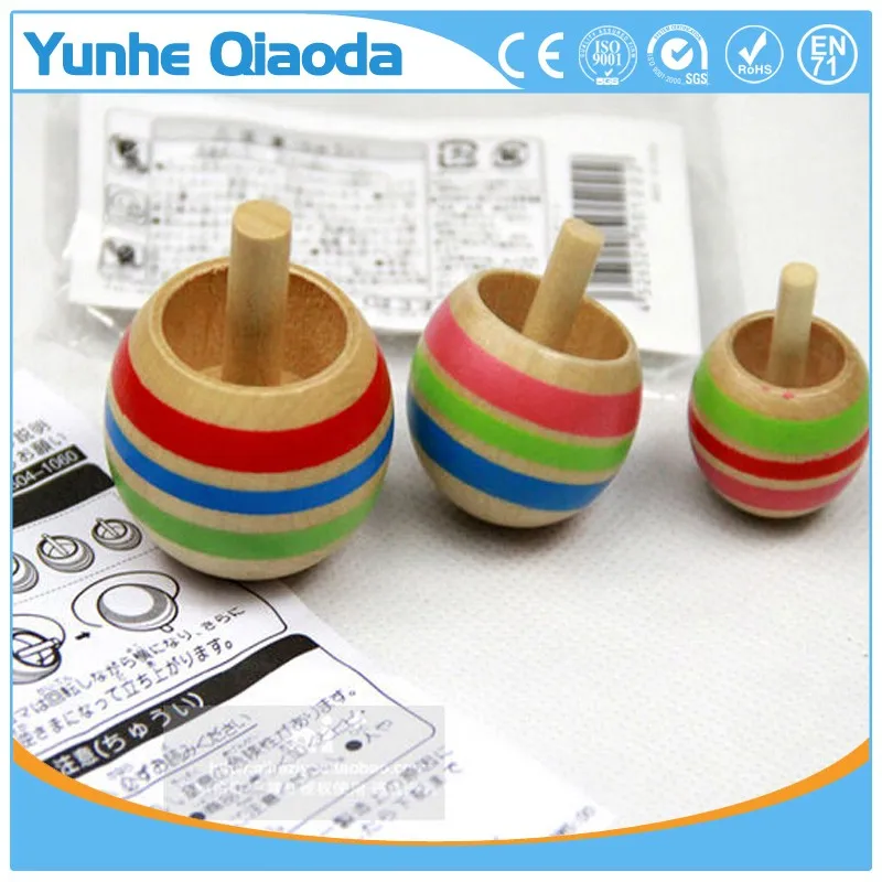 Hot Selling Wooden Traditional Classic Toy Japanese Spinning Top For