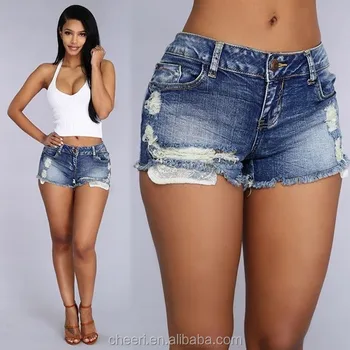 torn short jeans