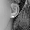 925 sterling silver Korean simple and temperament leaf stud earrings women