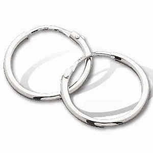 Anium Platinum Hoop Earrings Pair 10mm Earring View Anium Platinum Hoop Earrings Pair 10mm Earring