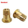 Brass m12 metric flanged bushing nut for TV