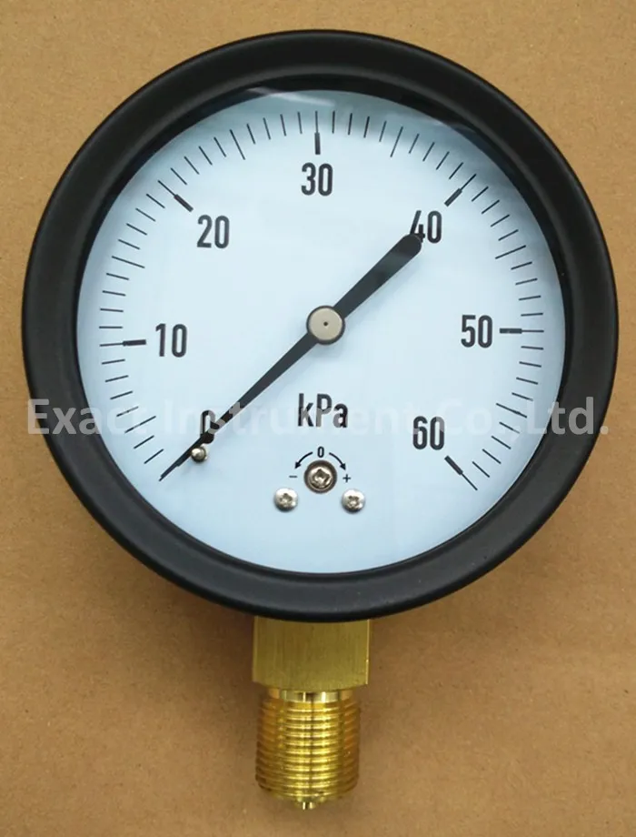 黑色不锈钢液化气低压膜盒压力表