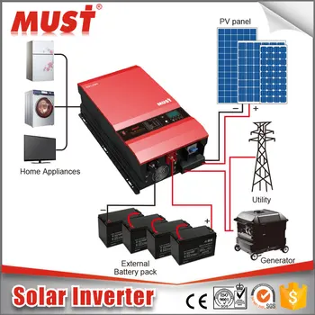 Must 10kw 12kw Solar Power System,Solar Off Grid Inverter System With ...