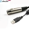 XLR Cannon to USB microphone cable for connecting microphones and computers