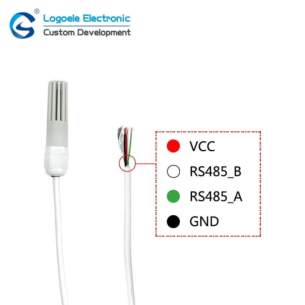 OEM ODM الزراعية الدفيئة الإخراج الرقمي درجة الحرارة كاشف وحدة عالية Rs485 Modbus مستشعر درجة الحرارة والرطوبة
