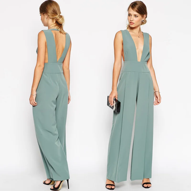 deep plunge jumpsuit