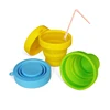 Practical new products collapsible cup China supplier space saving easy carrying food grade silicone