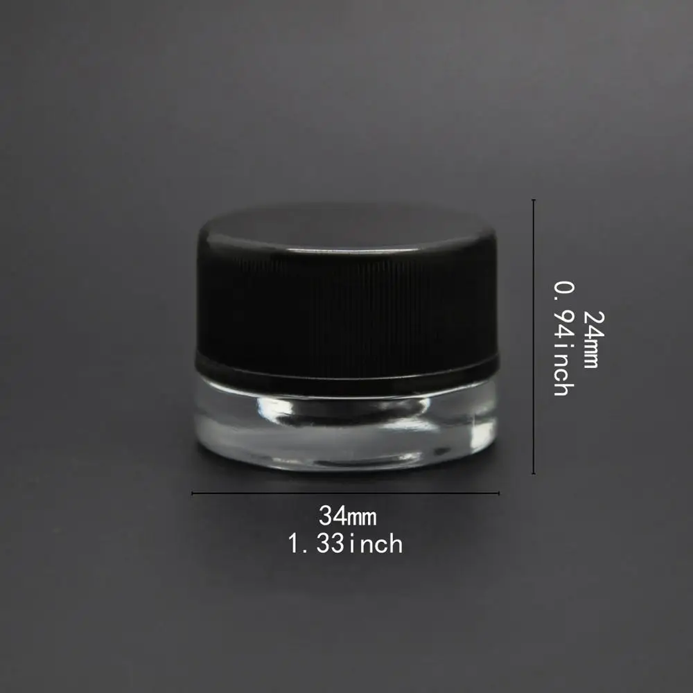 1gram 5ml Glass Concentrate Dab Glass Jars Packaging With Silicone Lid