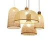 Modern Nature Bamboo bamboo pendant lamp shade Creative Pendant Lamp With Bamboo Shades For dinning Room Lights