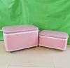 paper wooden trunk with PU cover in pink