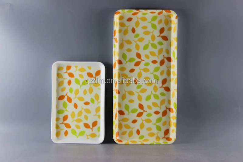 Large And Small Anti-Slip Face Melamine Tray Set Of 2 Piece