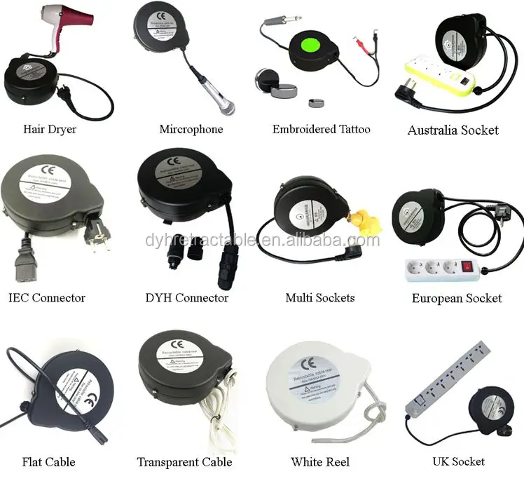 Retractable Cable Mechanism / Spring Power Cord Retractor - Buy ...