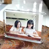 10'' 254x203mm Magnets Acrylic Picture Frame High Transparent Four Corners Arc Design Home Decor Creative Crystal Photo Frame