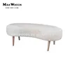 New Fashion short camber Ottoman soft single velvet entryway Bench