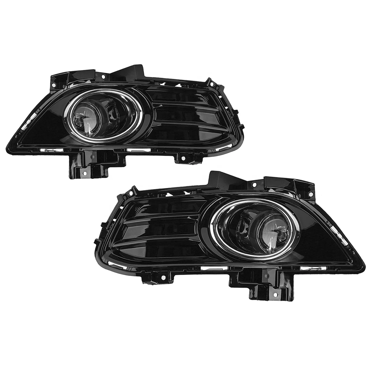 Complete Set Fog Lights lamp Kit with Halogen Bulbs + Bezel Covers Brackets for Ford FUSION MONDEO 2013 - 2016