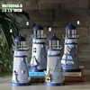 Ywbeyond 18cm Mediterranean style home nautical decor candle holder lighthouse decorations