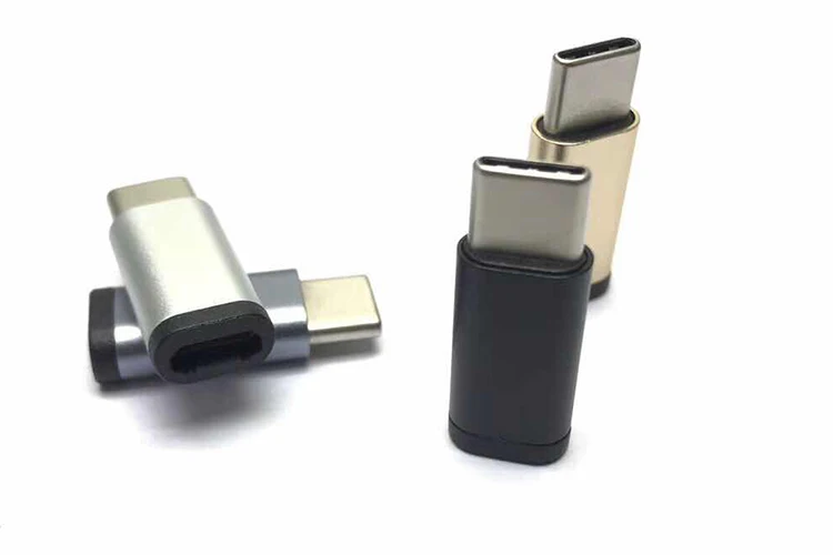 wholesale Metal Type C male to Micro USB 2.0 Female adapter for Laptop and mobile phone
