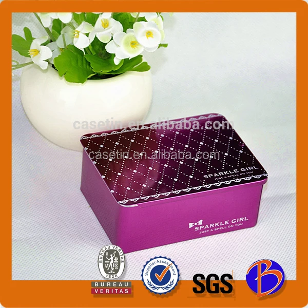 metal tin soap packaging box with sliding top