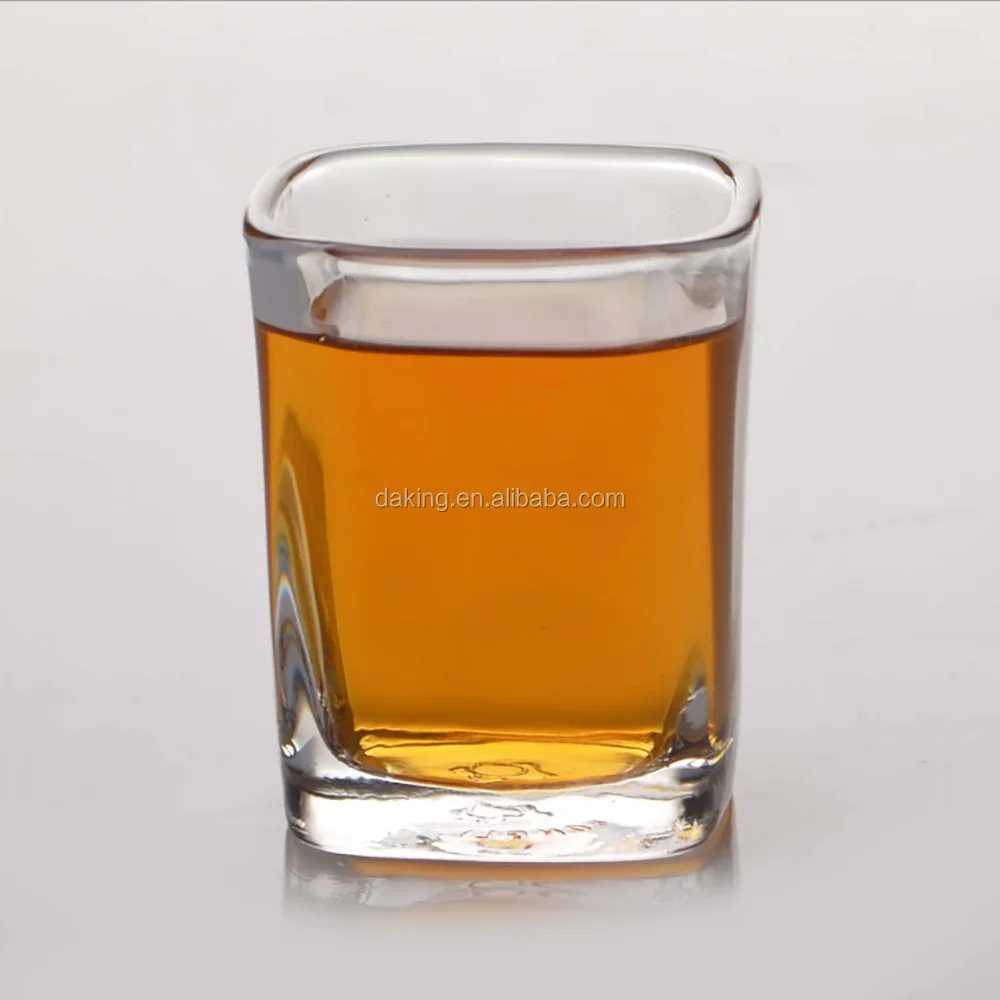 Clear Vintage Square Shot Glasses Printed Logo Buy Shot Square
