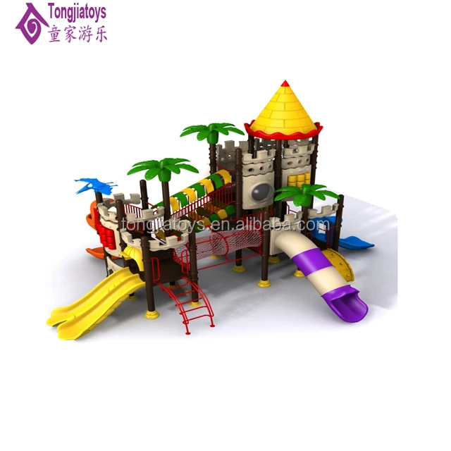 Plastic Castle Playhouse Playground Slide For Outdoor Combination Toys Kids Sliding Toddler