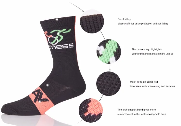zhejiang Factory Professional Sports Cycling Ankle Compression Socks OEM