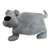 Popular soft customized shape colorful plush christmas gray dog shape cushion