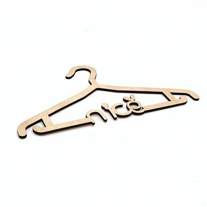 Laser Cut Wood Custom antique wood coat hangers kids wood coat hanger