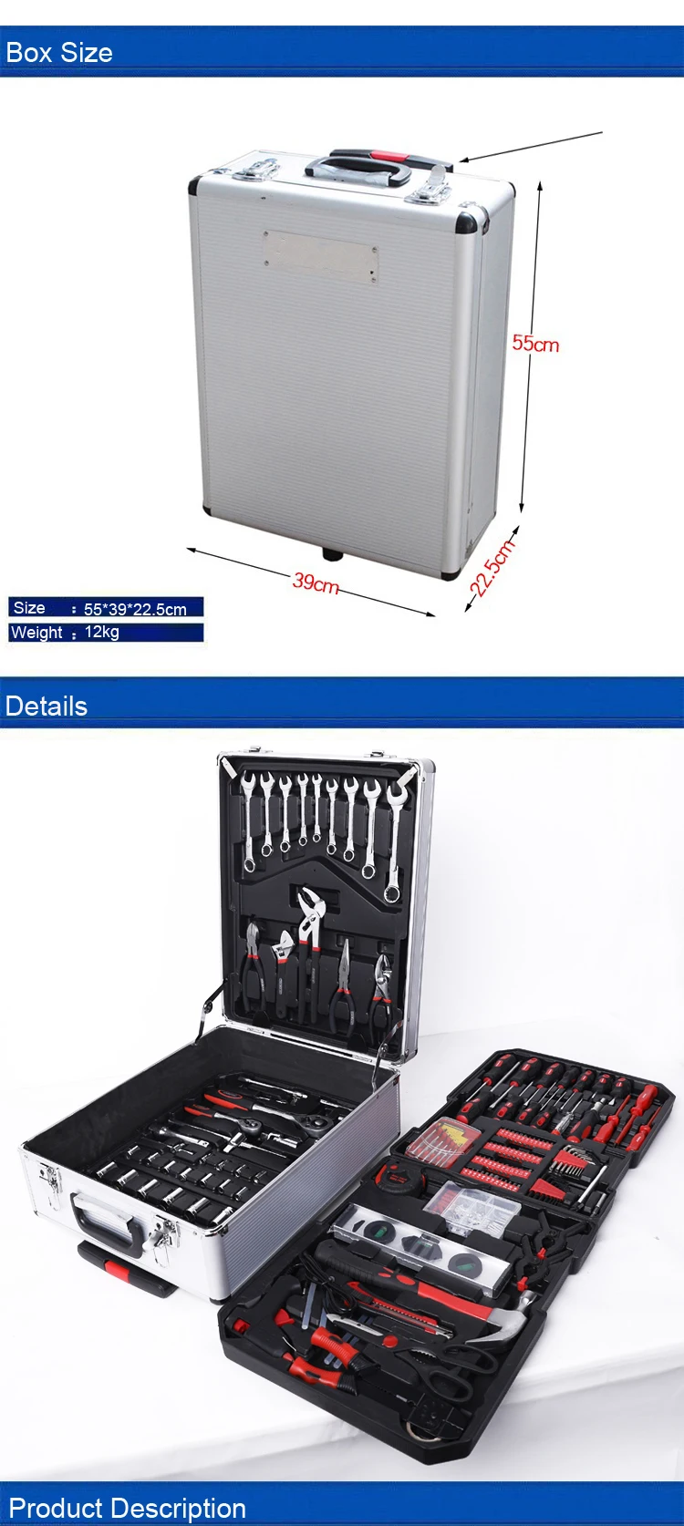 Wholesale 599pcs Aluminum Case Tool Set - Buy Tool Set,Aluminum Case ...