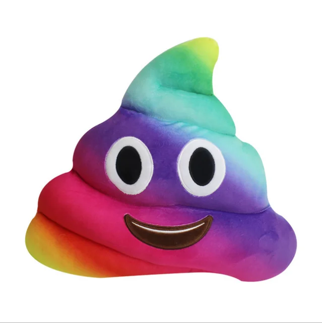 rainbow poop pillow emoji/whatsapp 35*35cm pop new design emoji