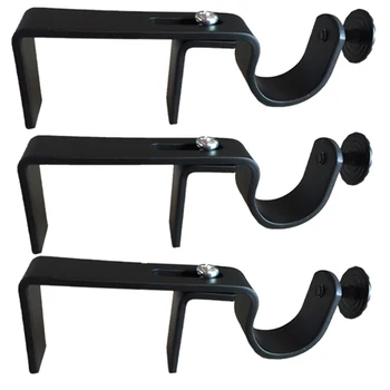 Adjustable Curtain Rod Brackets Wall Mounted Drapery Holder