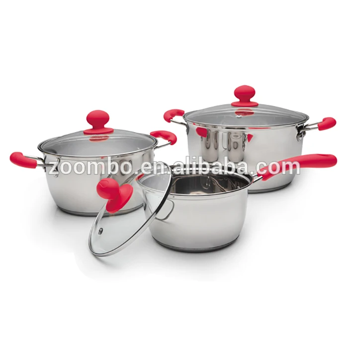 Manufacturer Camping Pots And Pans Color Handle Cookware Sets Wholesale