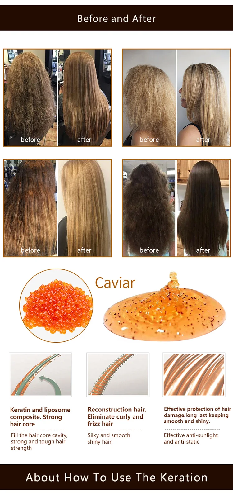 Bangladesh Keratin Hair Straightening Treatment Caviar Hair