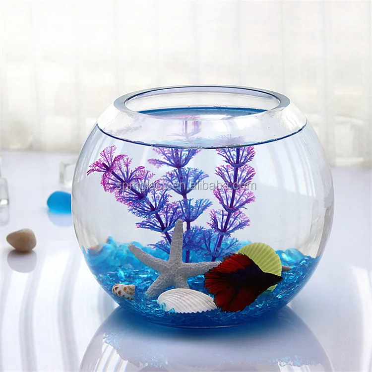 Round Wholesale Glass Fish Bowls For Centerpieces As Decoration - Buy ...