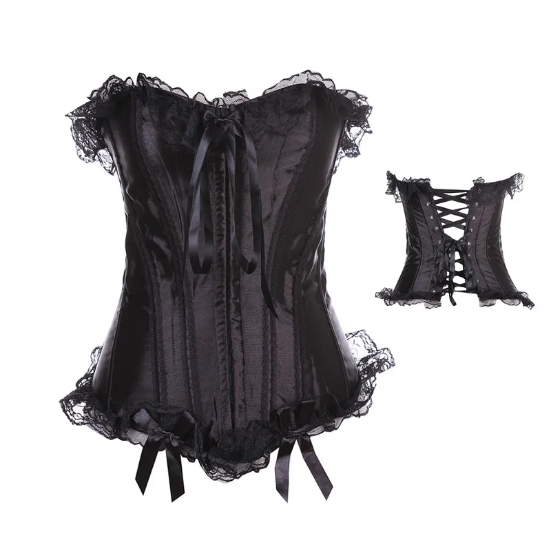 black corset bustier top