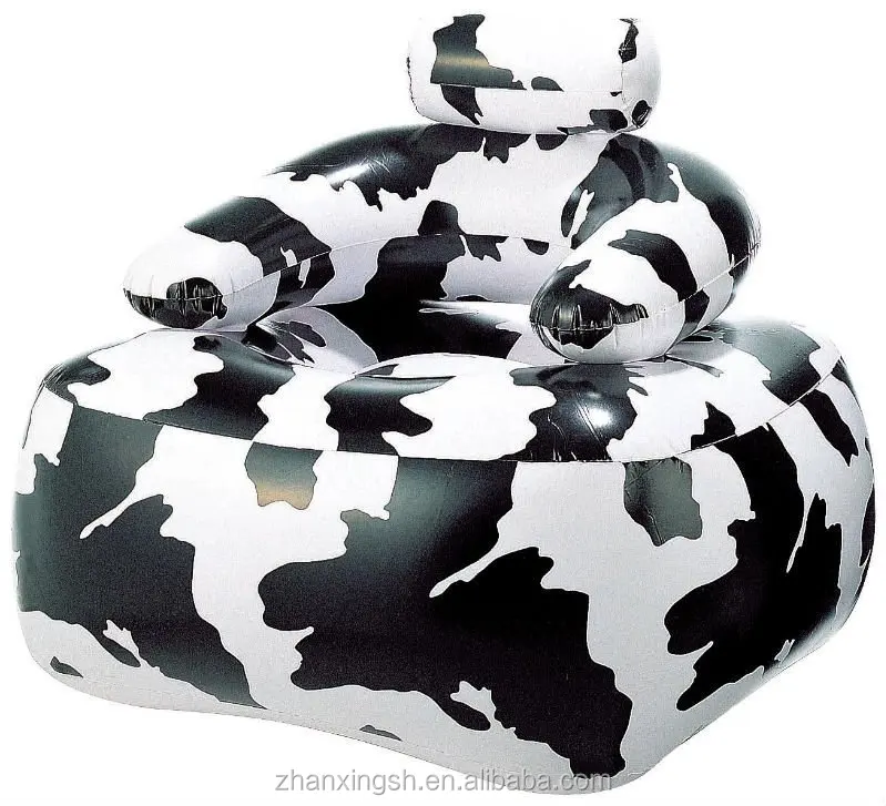 Custom Dairy Cow Print Outdoor Pvc Inflatable Furniture Latest