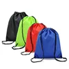 High quality with pu corner customized logo printed nylon drawstring backpack bag