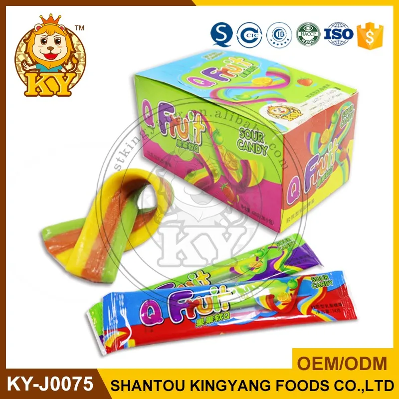 Mix Fruity Sour Belt Gummy Jelly Candy Buy Sour Belt Gummy Candy