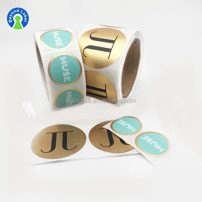 Custom Waterproof Vinyl Gold Foil Logo Sticker Label,Printing Adhesive Product Design Printing