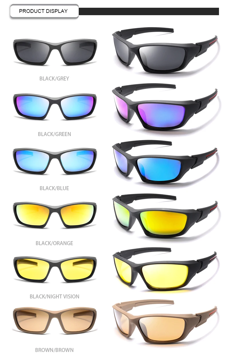 Classic male female unisex cycling driving sun glasses men polarized sports sunglasses