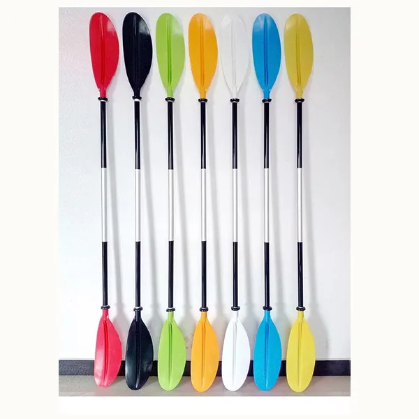 Kyk063 Wholesale Aluminum Kayak Paddle Adjustable 2 Pieces Paddle Green