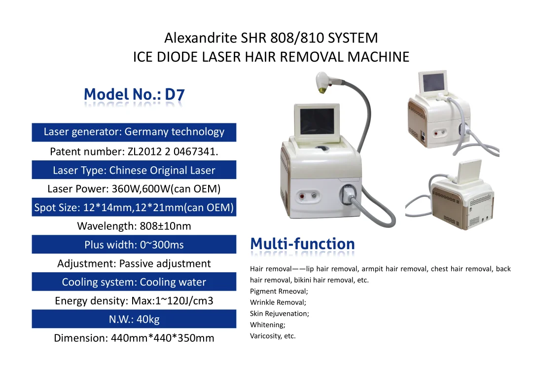 Good effect ! New design professional multifunctional ice-cooling diode laser hair removal machine portable for beauty salons