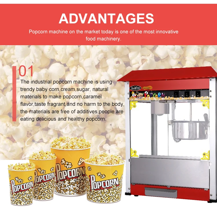 EB-081 CE Approved Industrial Gas Snack Equipment Automatic Sweet Cheap Price Commercial Popcorn Making Machine