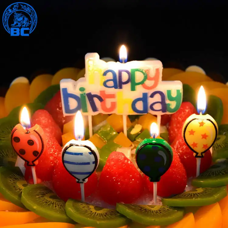 Birthday Cake Candles On Balloons Background Stock Photo Edit Now 528693808