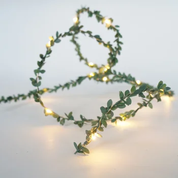 Christmas Indoor Decoration Green Garland Led String Lights - Buy