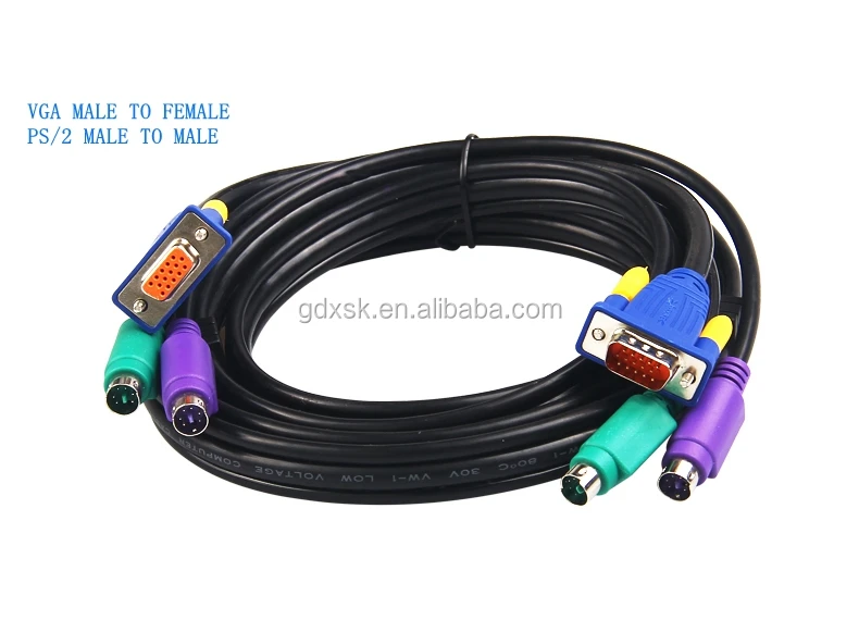 VGA TO PS/2 CABLE KVM CABLE Mouse Keyboard 1.5/3/5m