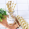 2019 biodegradable party rose gold white foil drinking straws bulk
